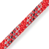 MARLOW D2 CLUB 10mm RED - PIROS KÖTÉL KEVERT FESTETT DYNEEMA MAGGAL POLYESTER HUZATTAL