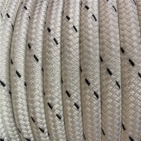 MARLOW D/BRAID 12mm WHITE/BLK FLK FEHÉR KÖTÉL POLYESTER MAGGAL POLYESTER HUZATTAL 