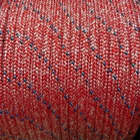 MARLOW BLUE OCEAN D/BRAID 10mm RED - PIROS KÖTÉL POLYESTER MAGGAL POLYESTER HUZATTAL rPET
