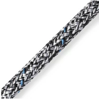 MARLOW BLUE OCEAN D/BRAID 12mm BLACK - FEKETE KÖTÉL POLYESTER MAGGAL POLYESTER HUZATTAL rPET