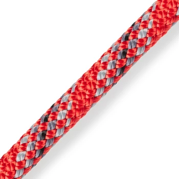 MARLOW D2 CLUB 10mm RED - PIROS KÖTÉL KEVERT FESTETT DYNEEMA MAGGAL POLYESTER HUZATTAL