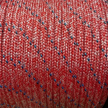 MARLOW BLUE OCEAN D/BRAID 6mm RED - PIROS KÖTÉL POLYESTER MAGGAL POLYESTER HUZATTAL rPET
