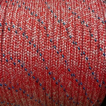 MARLOW BLUE OCEAN D/BRAID 10mm RED - PIROS KÖTÉL POLYESTER MAGGAL POLYESTER HUZATTAL rPET