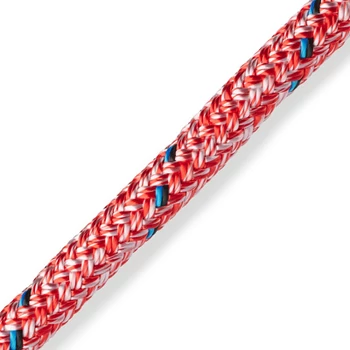 MARLOW BLUE OCEAN D/BRAID 12mm RED - PIROS KÖTÉL POLYESTER MAGGAL POLYESTER HUZATTAL rPET