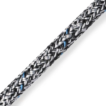 MARLOW BLUE OCEAN D/BRAID 10mm BLACK - FEKETE KÖTÉL POLYESTER MAGGAL POLYESTER HUZATTAL rPET
