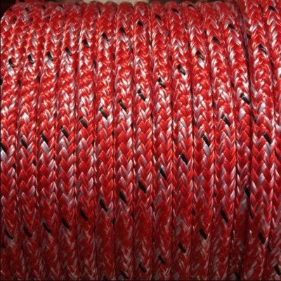 MARLOW D/BRAID PES 6mm MARBLE RED